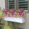 10 Bunches of Artificial Flowers Plastic Fake Plants UV Resistant Home In/Outdoor Garden Décor