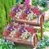 10 Bunches of Artificial Flowers Plastic Fake Plants UV Resistant Home In/Outdoor Garden Décor