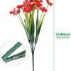 10 Bunches of Artificial Flowers Plastic Fake Plants UV Resistant Home In/Outdoor Garden Décor