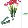 10 Bunches of Artificial Flowers Plastic Fake Plants UV Resistant Home In/Outdoor Garden Décor