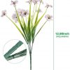 10 Bunches of Artificial Flowers Plastic Fake Plants UV Resistant Home In/Outdoor Garden Décor