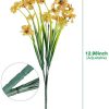 10 Bunches of Artificial Flowers Plastic Fake Plants UV Resistant Home In/Outdoor Garden Décor